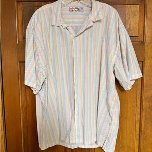 A&F Rainbow Striped Seersucker Men's Shirt